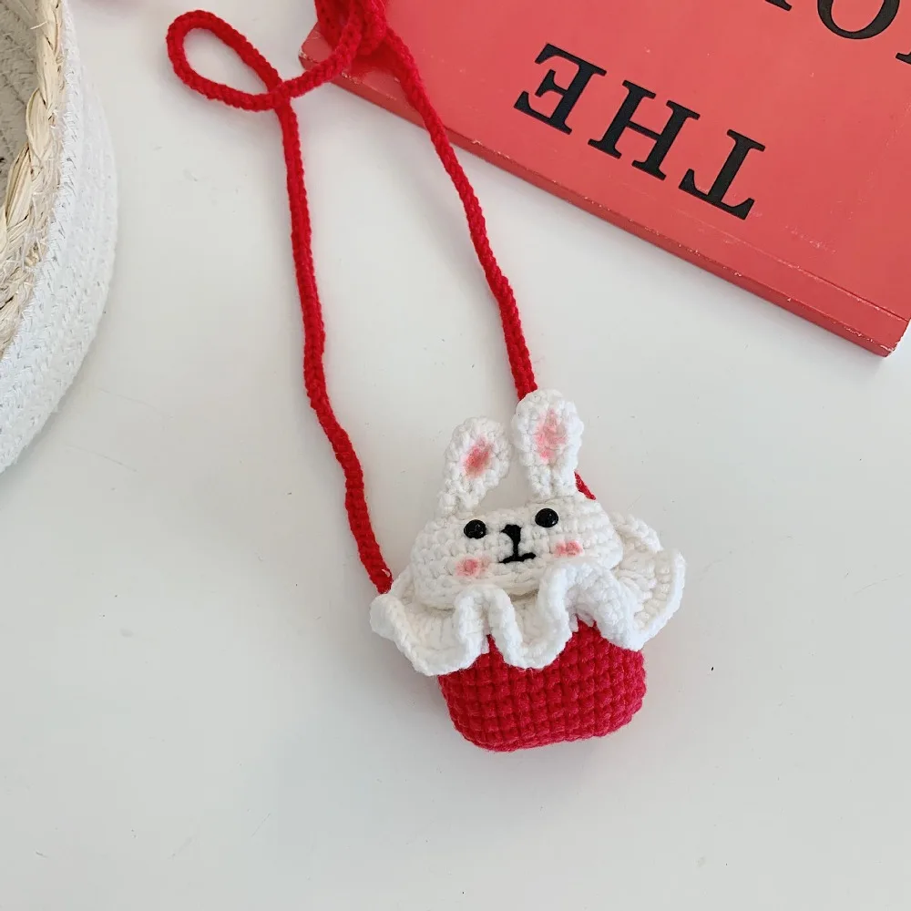3D милый чехол для наушников Airpods, чехол с рисунком из мультфильма, вязаный плюшевый чехол для Apple Airpods, 2 чехла, аксессуары для наушников с плюшевой собачкой и кроликом