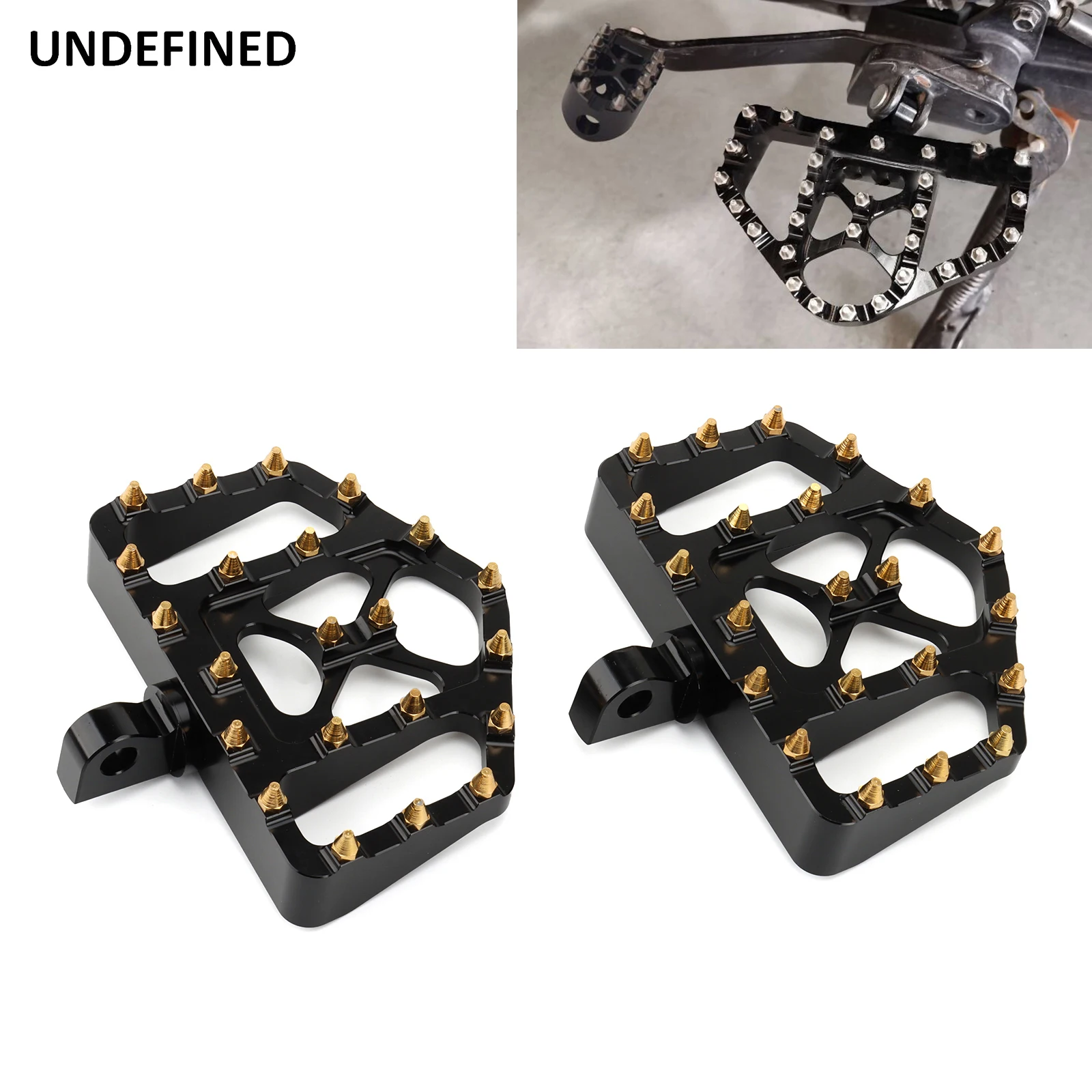 

Motorcycle Wide Foot Pegs Floorboard Footrests MX Offroad Pedals Bobber For Harley Sportster XL Dyna FXDF Touring Road King