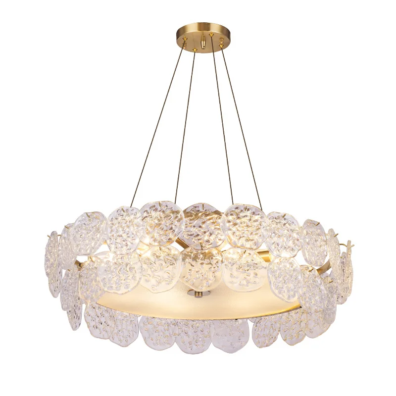 

Люстра стеклянная для гостиной, Современная Минималистичная лампа ручной работы для спальни, столовой