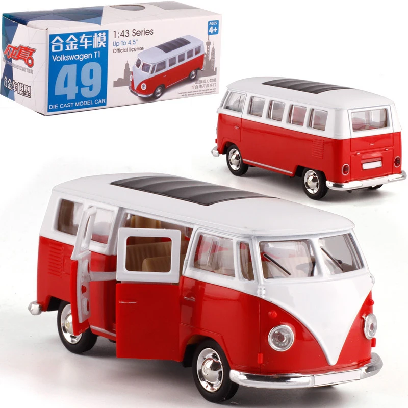 1:43 Масштаб автобус сплав тяга назад автомобиль литья под давлением