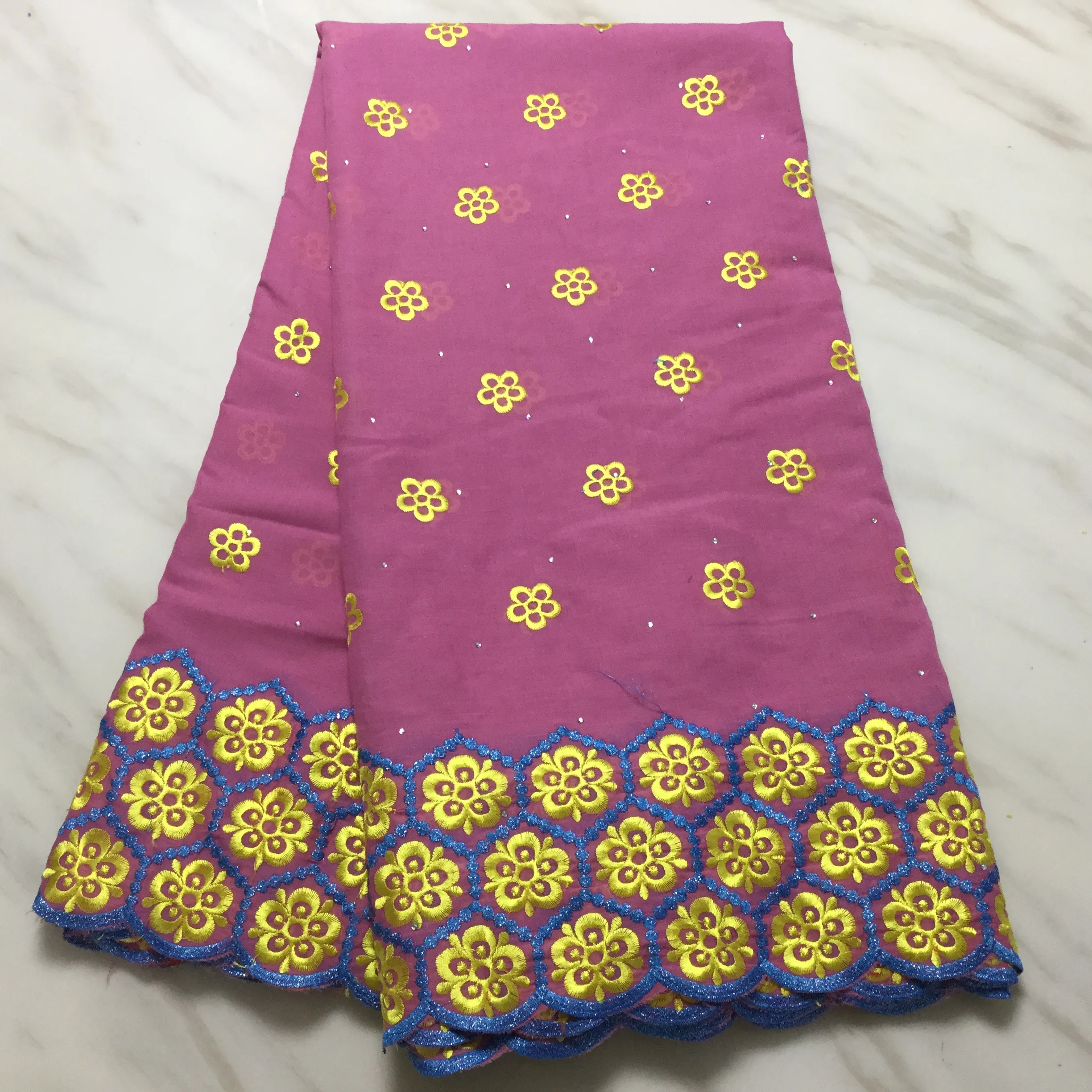 5 yard Swiss lace fabric 2019 latest heavy stones embroidery African cotton fabrics voile popular Dubai style FP1012 | Дом и сад