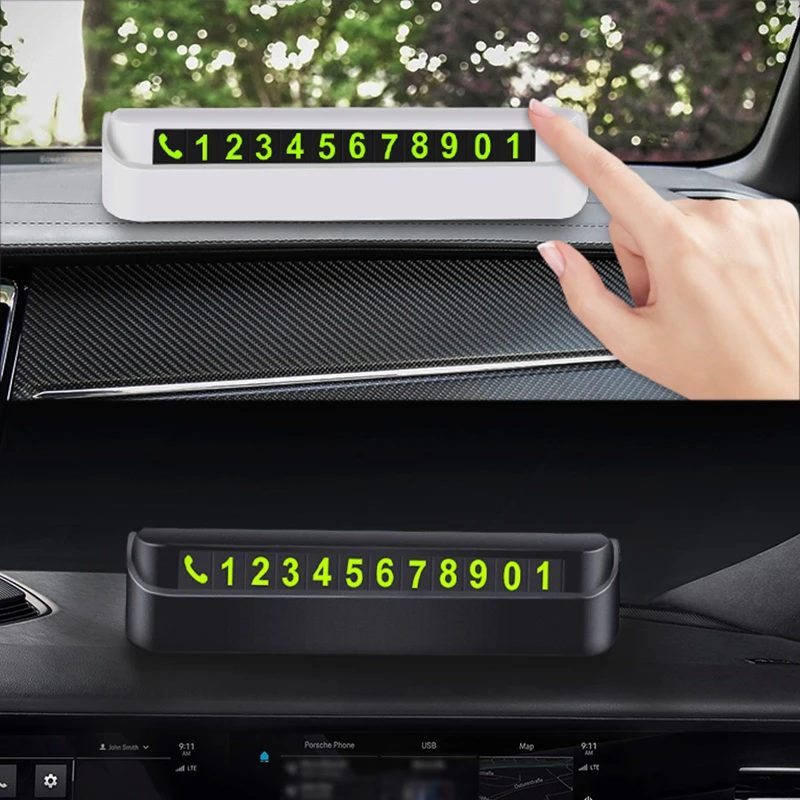 Hideable Car Phone Number Card Sticker Styling Telephone Magnet Flip Numbers Plate Park Stop Automobile Accessories | Автомобили и