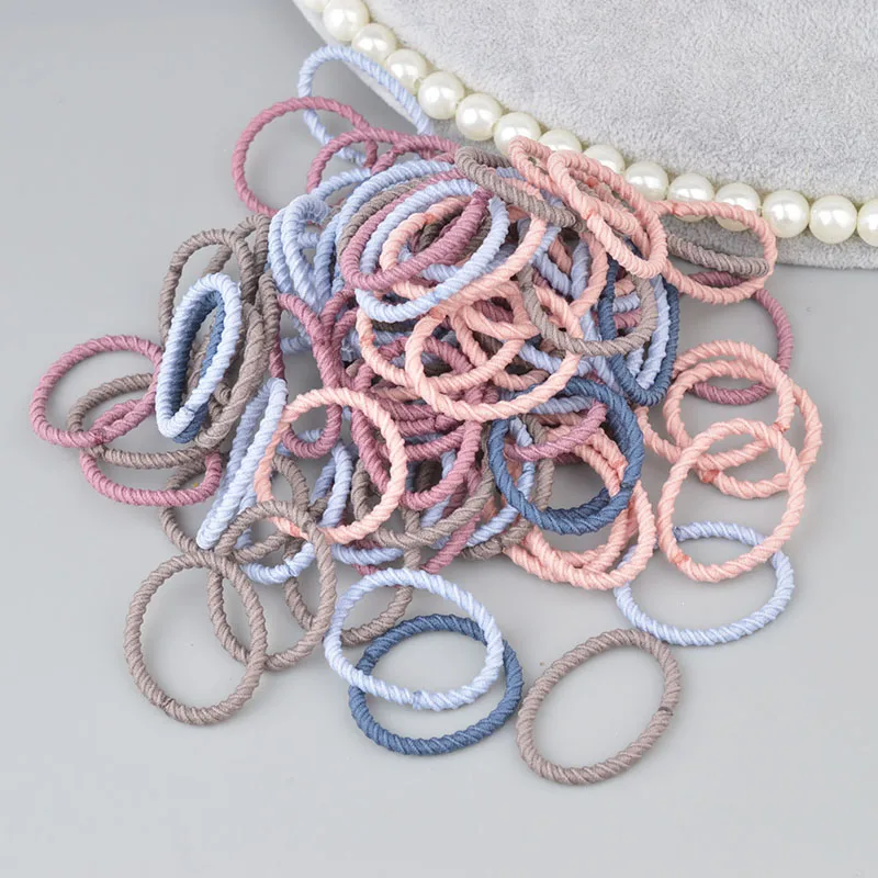 Style 7 Circle 100 шт., мини модная повязка для волос, яркие цвета, резиновая резинка для волос, резинка для волос, конский хвост, держатель для детей, аксессуары для волос A342 - Цвет: Style 7 Circle