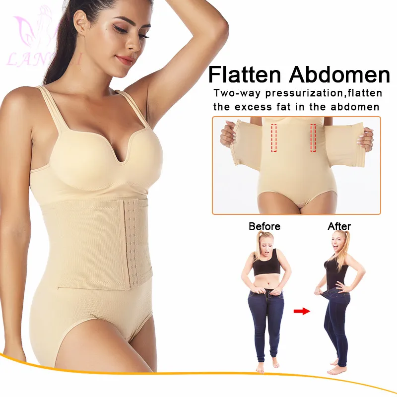 LANFEI Postpartum Girdle Control Panties for Women Butt Lifter Belly Slimming Body Shaper Underwear High Waist Trainer Shapewear