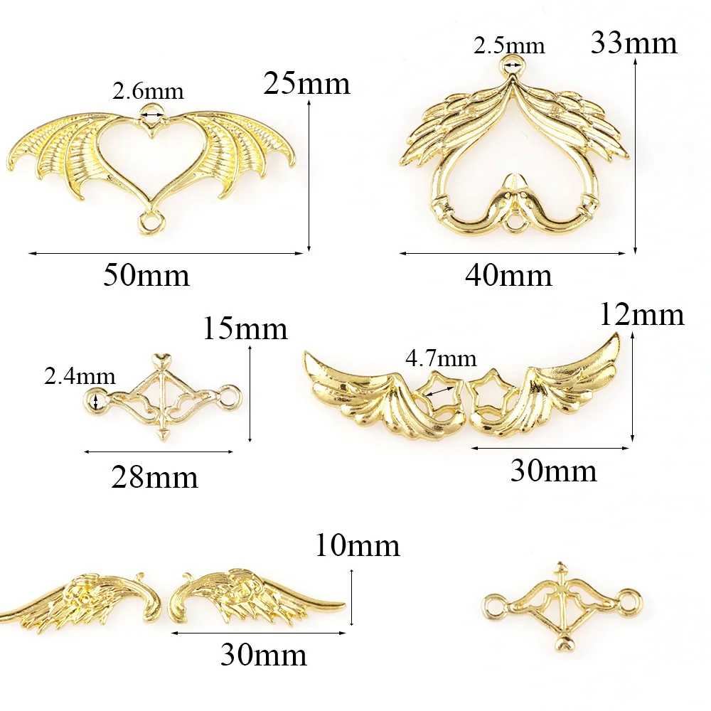 5 шт. с открытой спиной ободок крыльями ангела подвески серьги ассорти