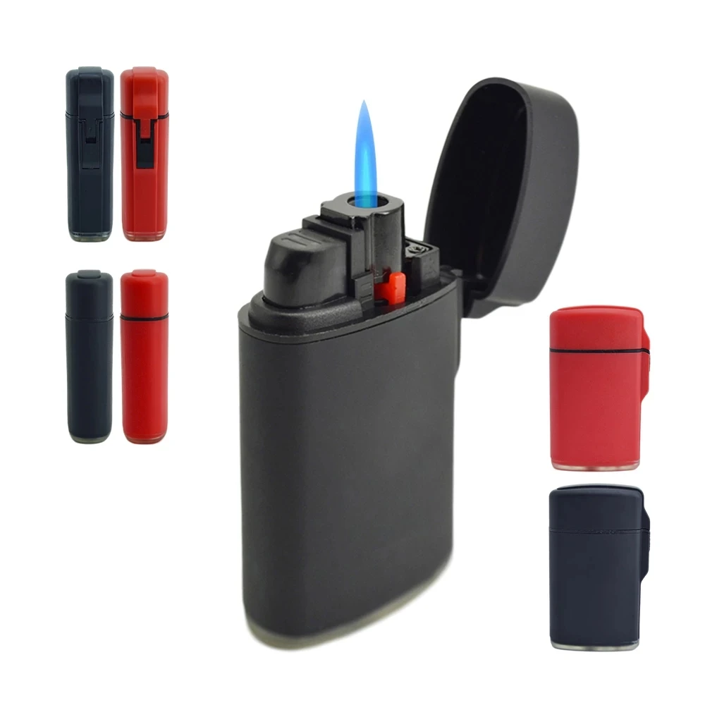 

Outdoor Survial Compact Jet Torch Waterproof Lighter Silicon Windproof Refillable Butane Gas Lighter Mini Cigar Gadgets Men