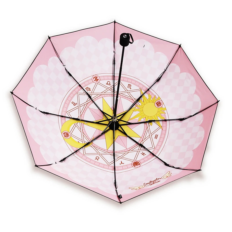Аниме Sailor Moon Card Captor Sakura Umbrella трехскладной анти-УФ зонтик ветрозащитный косплей реквизит коллекционный Рождественский подарок