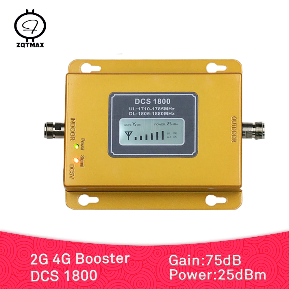 ZQTMAX 75dB 2G 4G усилитель сигнала сотового телефона DCS 1800 ретранслятор lte сотовый для