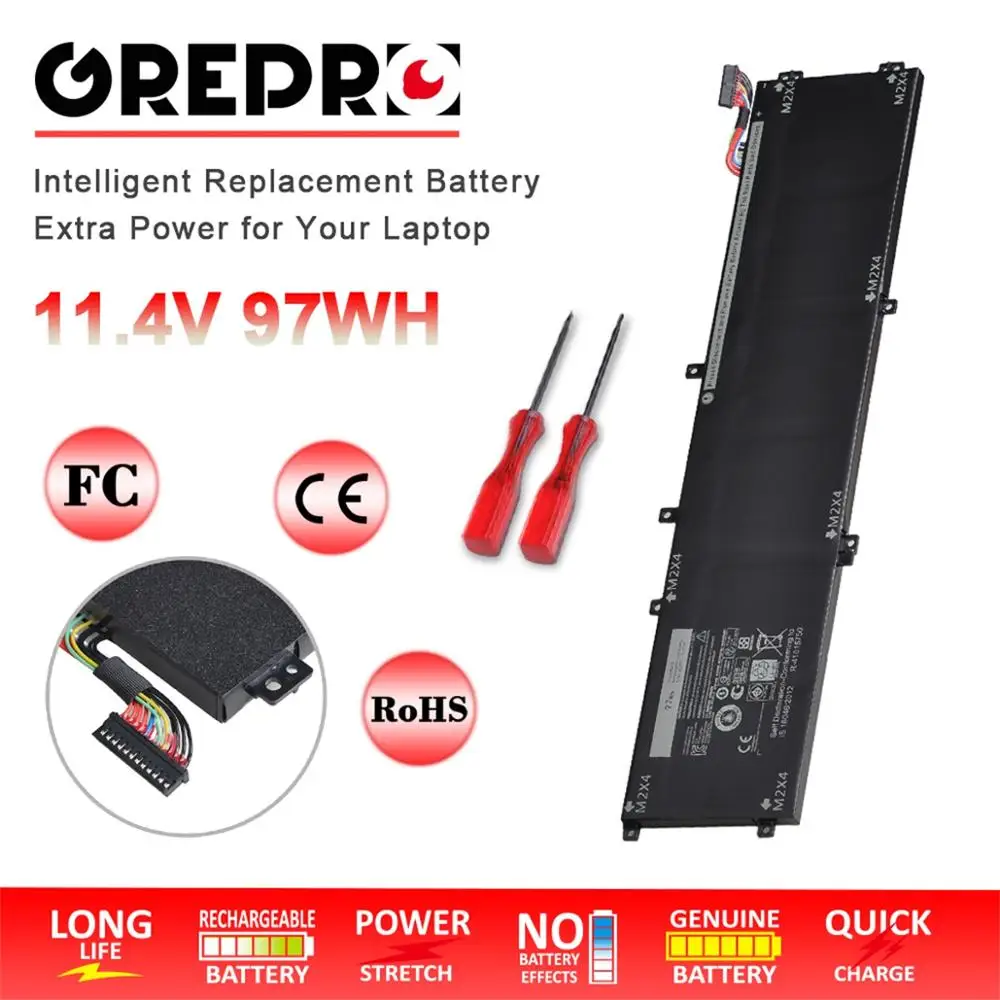 11.4V 97WH 6GTPY Laptop Battery for Dell XPS15 9560 9550 Precision 5510 5520 M5520 Series