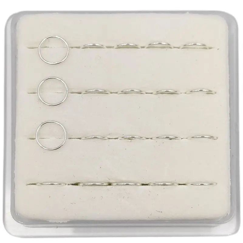 925 sterling silver plain Nose Ring Classic Nostril septum Lip Ear Cartilage Daith helix Body Piercing Jewelry 22G 20pcs/lot | Украшения и