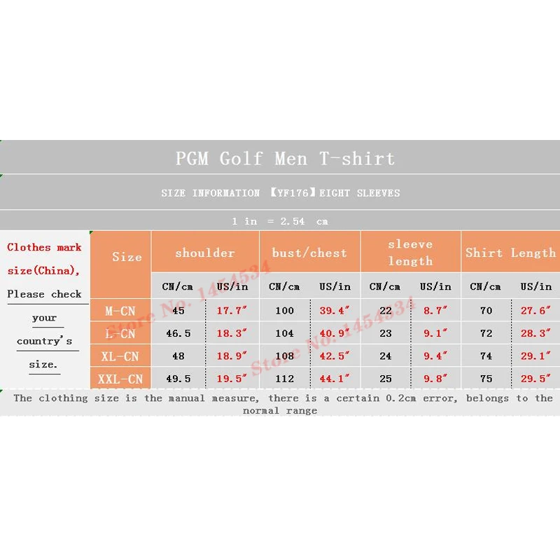 

GOLF Apparel Summer Men Wear Short-sleeved Training T-shirt Soft Comfortable Male Sports Clothing High Quality Breathable Cotton