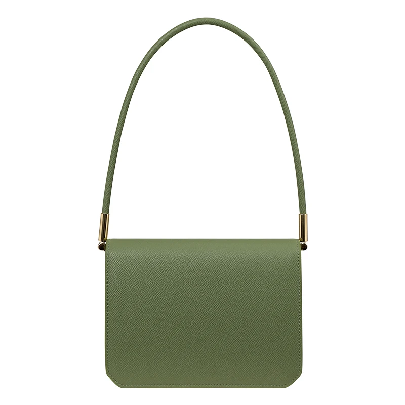 

2021 new big sister with underarm bag leather organ bag handbag Joker simple small square bag