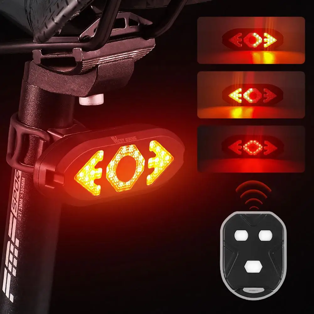 

Rear Lamp Smart Bike Wireless Remote Turn Signal Lights Bicycle LED Taillight Easily Installation Personal Bicycle Parts