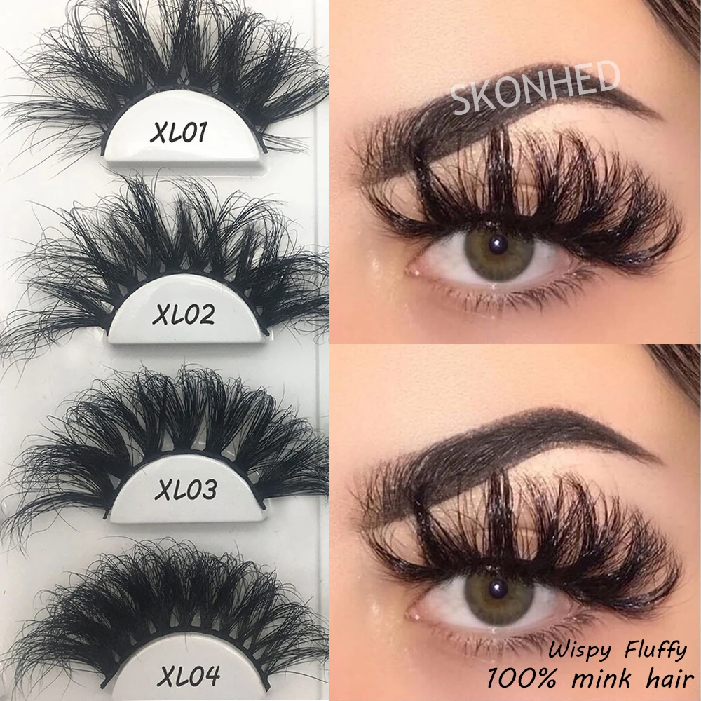 1 пара 25 мм ресницы Dramtic 6D норковые накладные ресницы Wispies пушистые полные полоски ресницы длинные ручной работы наращивание глаз