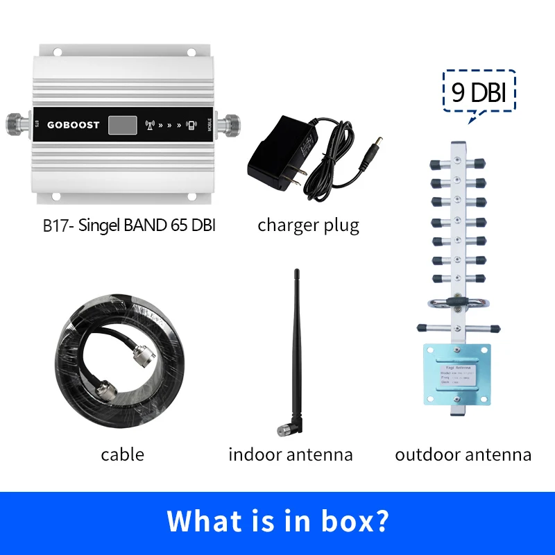 

GOBOOST 4G DCS Signal Amplifier Kit 1800 2100 BAND 1 BAND 3 Celluar Booster Cell Phone Network Reapeater Antenna Cable for Home