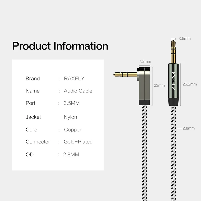 RAXFLY AUX кабель Jack 3 5 мм аудио разъем динамик для JBL наушники автомобиля Xiaomi redmi plus