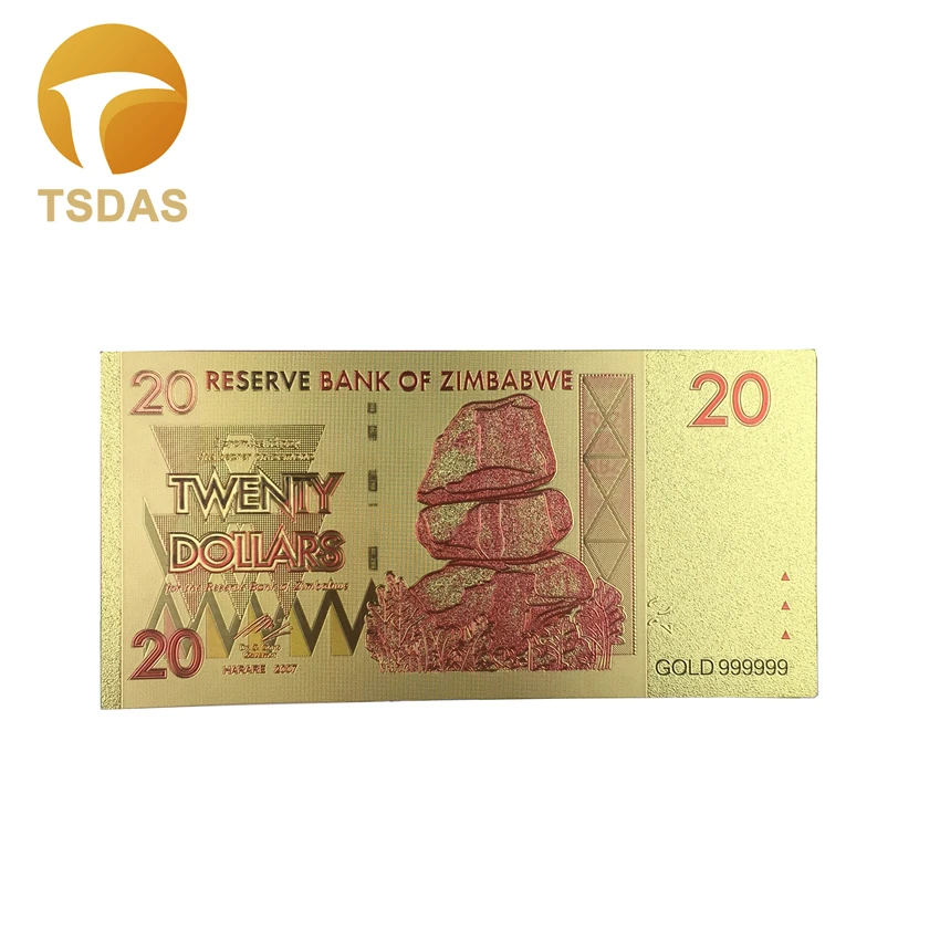 Модные банкноты для банкнот 10 шт./лот 24k позолоченные 20 долларов золота