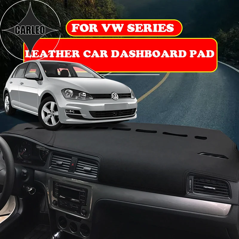 Custom for VW Touareg Sharan Beetle Variant POLO Dashboard Avoid Light Pad Instrument Platform PU Leather Suede Insulation Mat