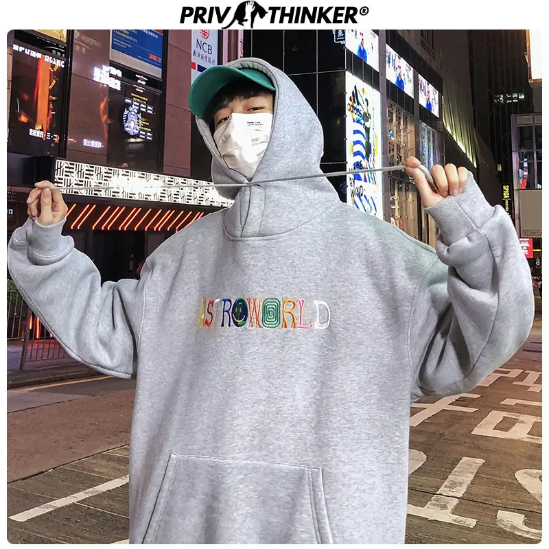 Толстовка с капюшоном Privathinker Мужская повседневная вышивкой 2020|Мужские толстовки
