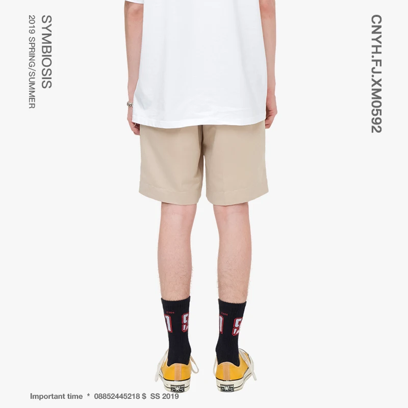 VIISHOW 2019 летние новые мужские цвета хаки повседневные шорты Пять штанов резинка