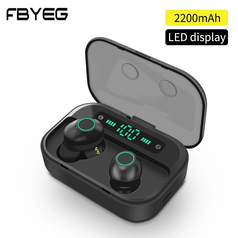 FBYEG bluetooth наушников TWS стерео Беспроводной спортивные наушники Водонепроницаемый