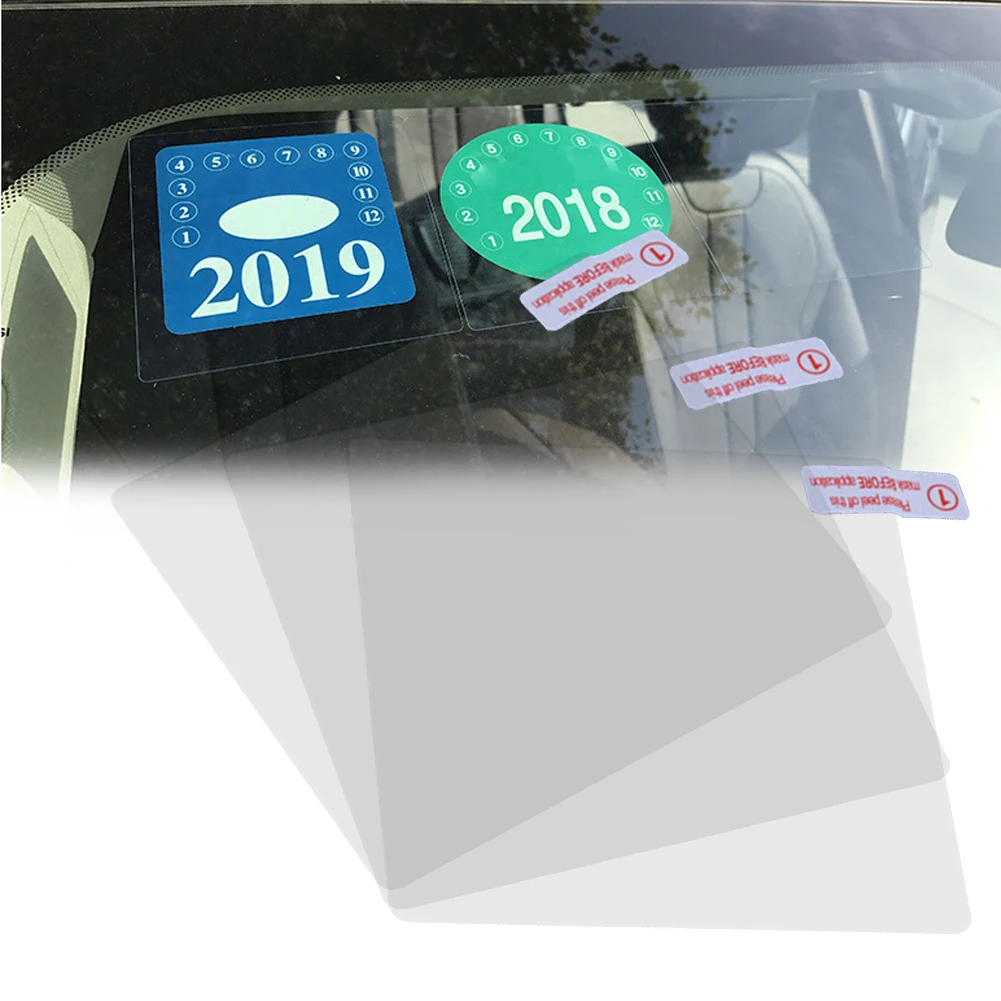

3pcs/set Windshield Multi Function Universal Permit Electrostatic Paste Invisible Annual Inspection Styling Car Sticker Film