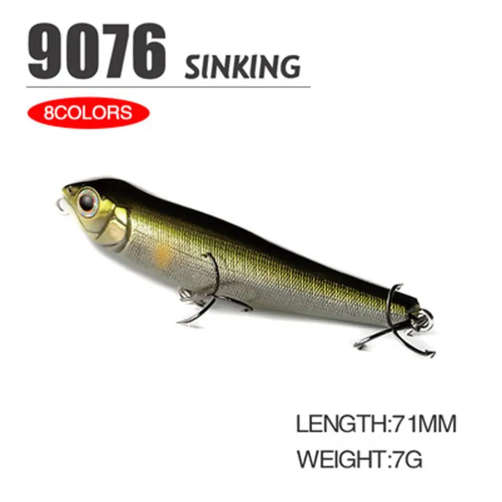 

Transparent Useful Outdoor Tackle Winter Fishing Fish Hooks Minnow Lures Pencil Baits with Steel ball