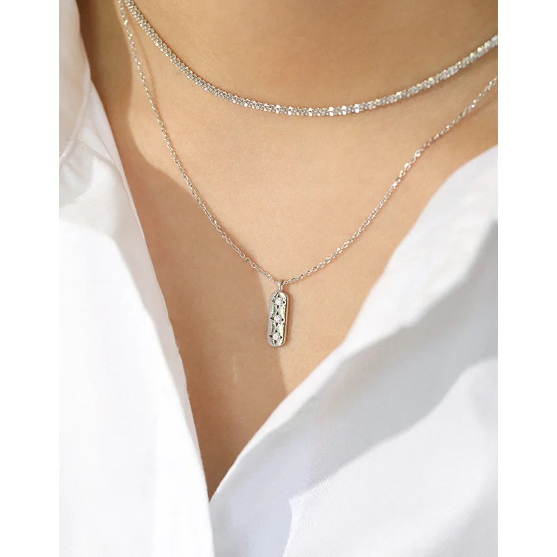 Длинное ожерелье Kinel с геометрическим кулоном для женщин ожерелья из настоящего