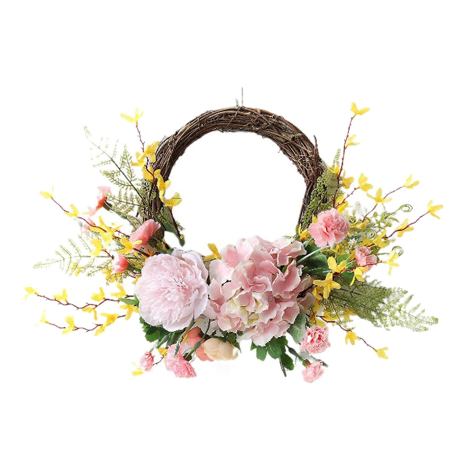 

Artificial Carnation Wreath Flower Garland Welcome Wedding Party Decorations
