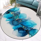 Абстрактные круглые винтажные ковры для кровати, гостиной, цветочное украшение, салонные марокканские персидские коврики, этнические подушки на стул