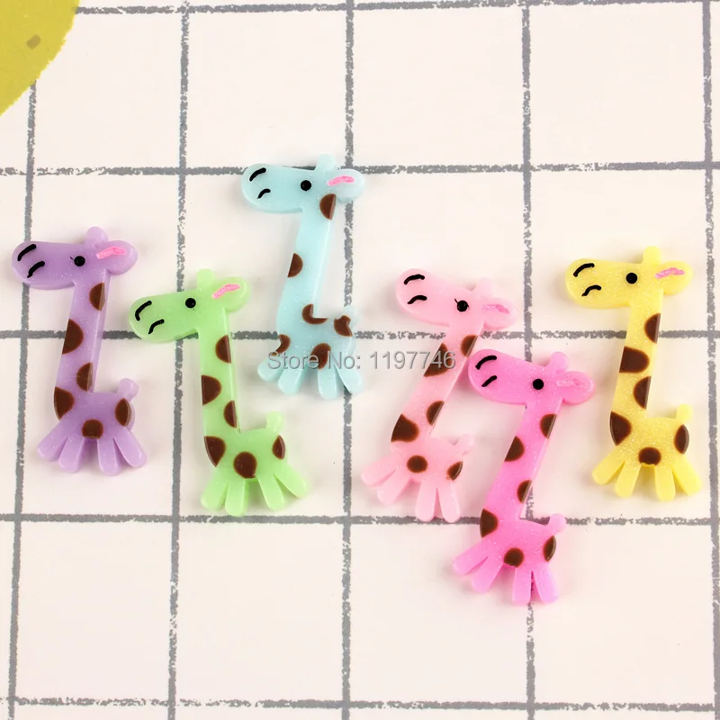 Resin Charms for Slime Cartoon 43mm 8pcs Flatback Cabochon Phone case Lovely Giraffe Kids Diy | Украшения и аксессуары