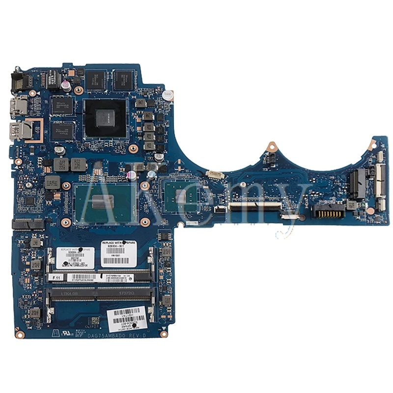 Kaufen AKEMY FÜR For HP PAVILION POWER TPN-Q193 15-CB 15T-CB Laptop Motherboard W/i5-7300HQ CPU GTX1050 4GB 926307 -601 DAG75AMBAD0
