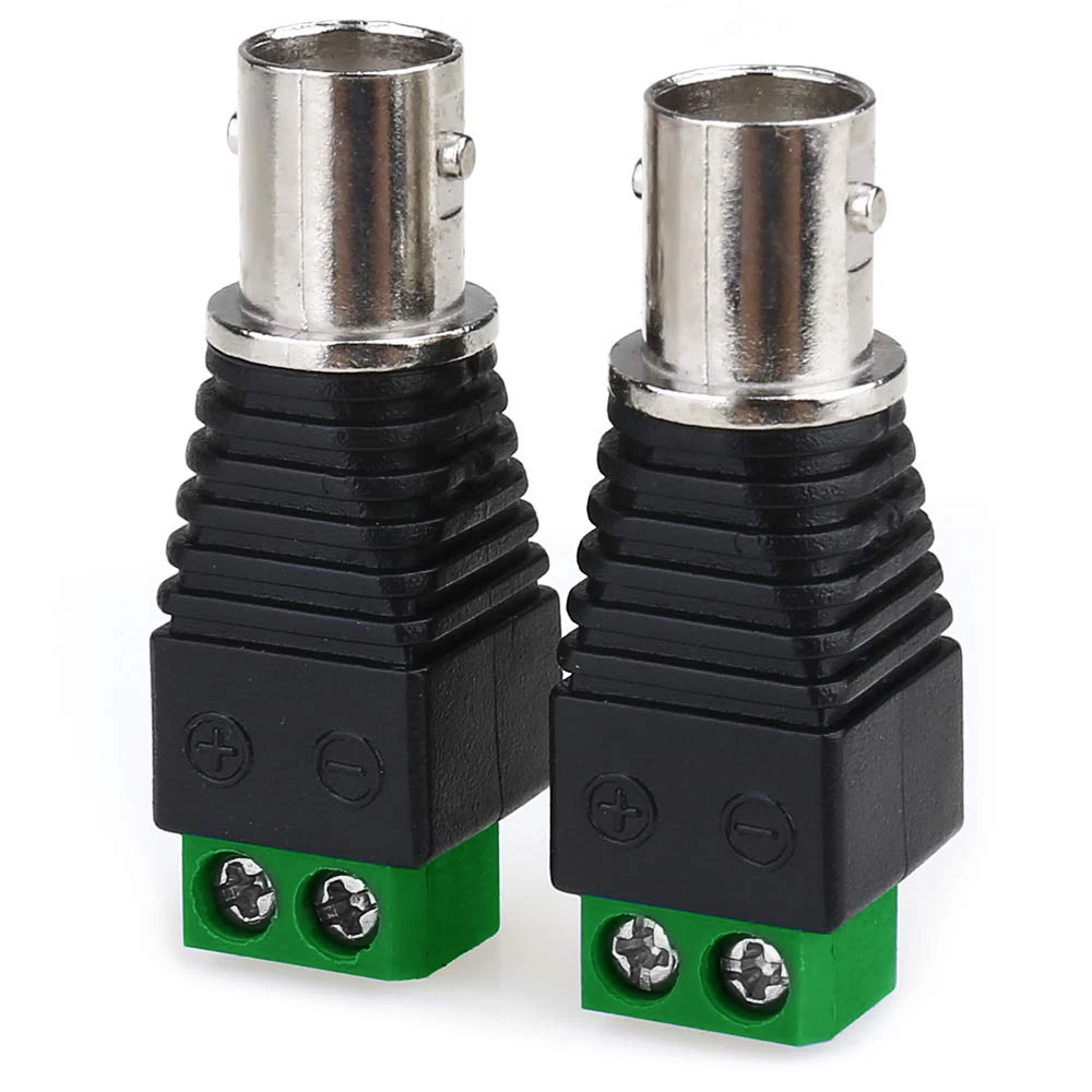 DC Power Female Green terminal CAT5/CAT6 кабельный разъем для камеры видеонаблюдения BNC Гнездовой