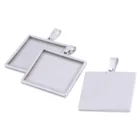 5 шт., квадратные ожерелья-кабошоны для изготовления ювелирных изделий, 15 мм, 20 мм, 25 мм, 30 мм