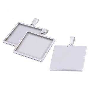 5 шт., квадратные ожерелья-кабошоны для изготовления ювелирных изделий, 15 мм, 20 мм, 25 мм, 30 мм