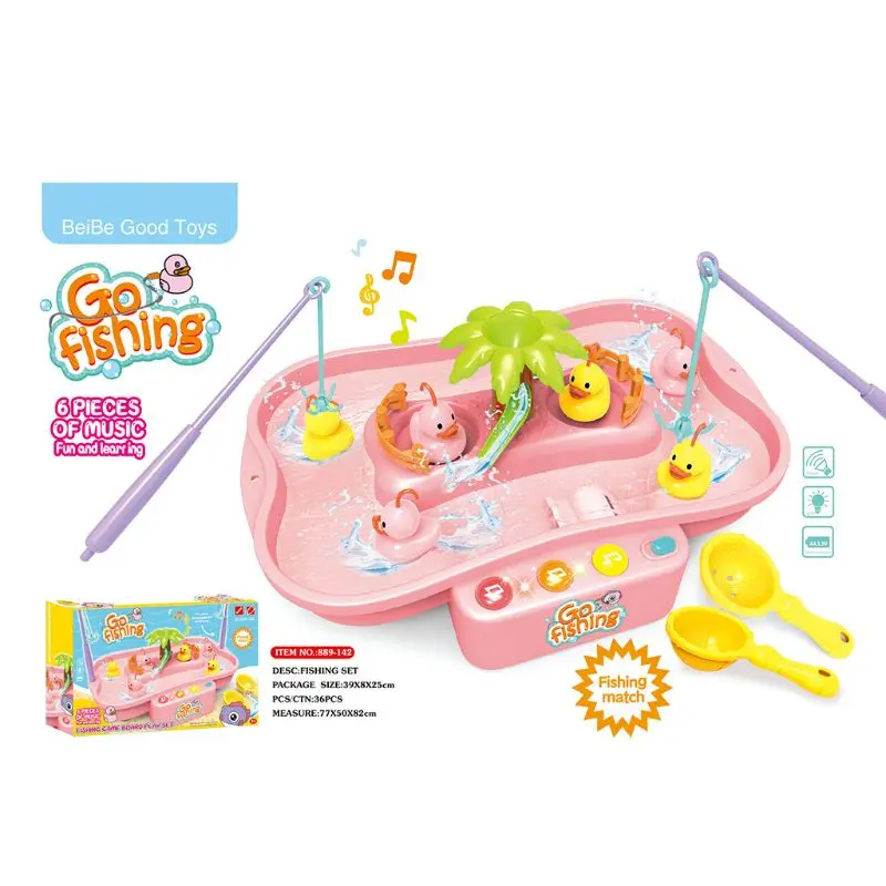 

2020 New Children's Water Toys Fishing Platform Electric Music Lighting Water Cycle Game Kids Gifts