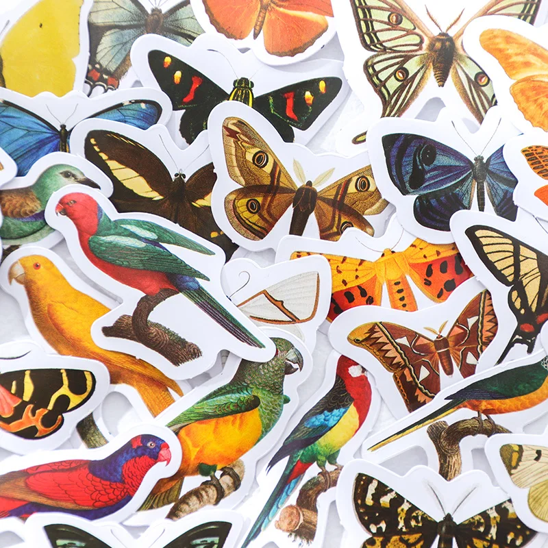 

46Pcs/Pack Summer Butterfly Sticky Stickers Colorful Paper Decoracion Scrapbooking Office Stationery School Supplies