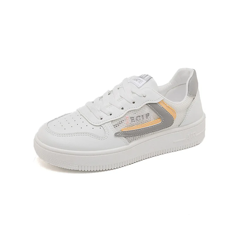 Small white shoes for women's shoes 2021 summer new hollow out breathable single network students platform movement sneakers