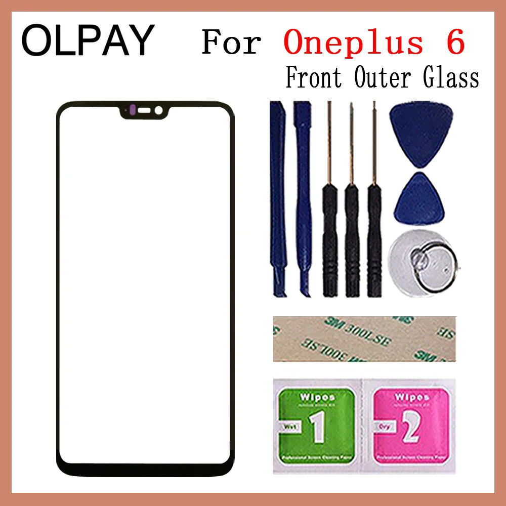 Мобильный сенсорный экран внешнее стекло для Oneplus 5 5T 6 6T 7 сенсорный экран сенсор Передняя панель дигитайзер стеклянная крышка Замена