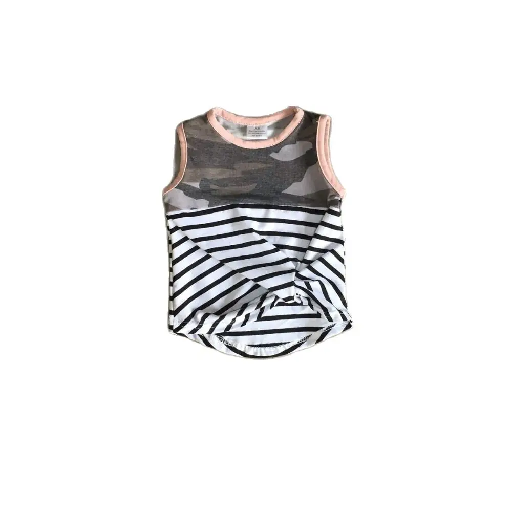 Летняя одежда для маленьких мальчиков и девочек хлопковая майка с флагом Америки