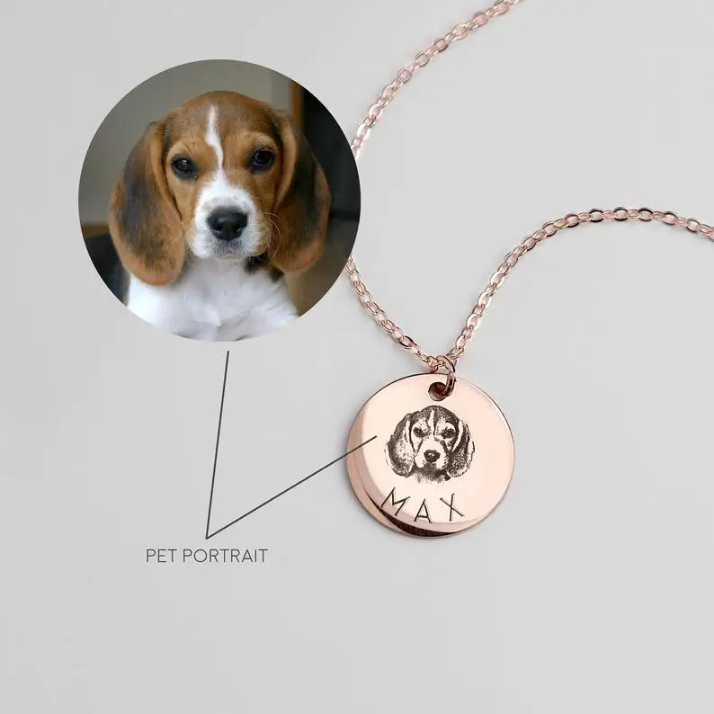 

Personalized Custom Pet Photo Necklaces For Women & Men Gifts Stainless Steel Letter Name Necklaces Pendants Collier Femme 2021