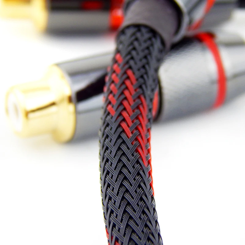 HiFi rca cable Audio signal amplifier JACK plug male RCA to two female Interface hifi amp audio wire | Электроника
