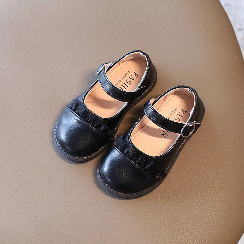 

Детские кожаные туфли для девочек, Осенние удобные коричневые модные кружевные Детские вечерние туфли принцессы, Туфли Мэри Джейн, обувь дл...