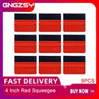 9 шт. красный Ракель пластиковый 4 дюйма войлочный край из Углеродного Волокна Виниловый скребок наклейки для автомобиля стикеры пленка обертывание и тонировка Инструменты 9A76F