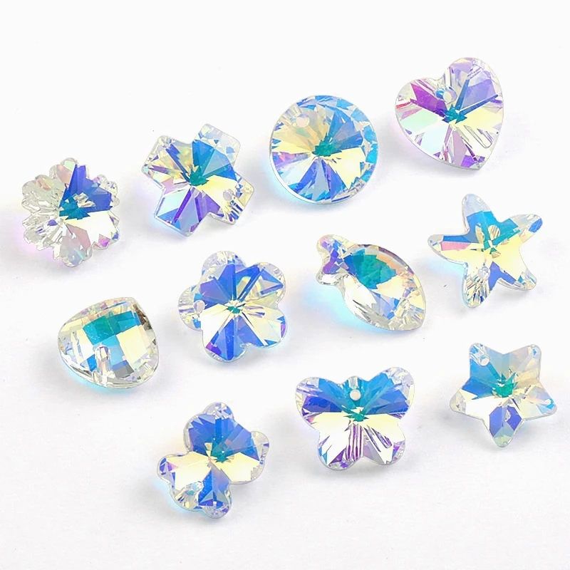 

High quality 14mm charms crystal beads AB glass beads pendant gems for Jewelry making Necklaces Bracelet Earrings DIY 28pcs/pack