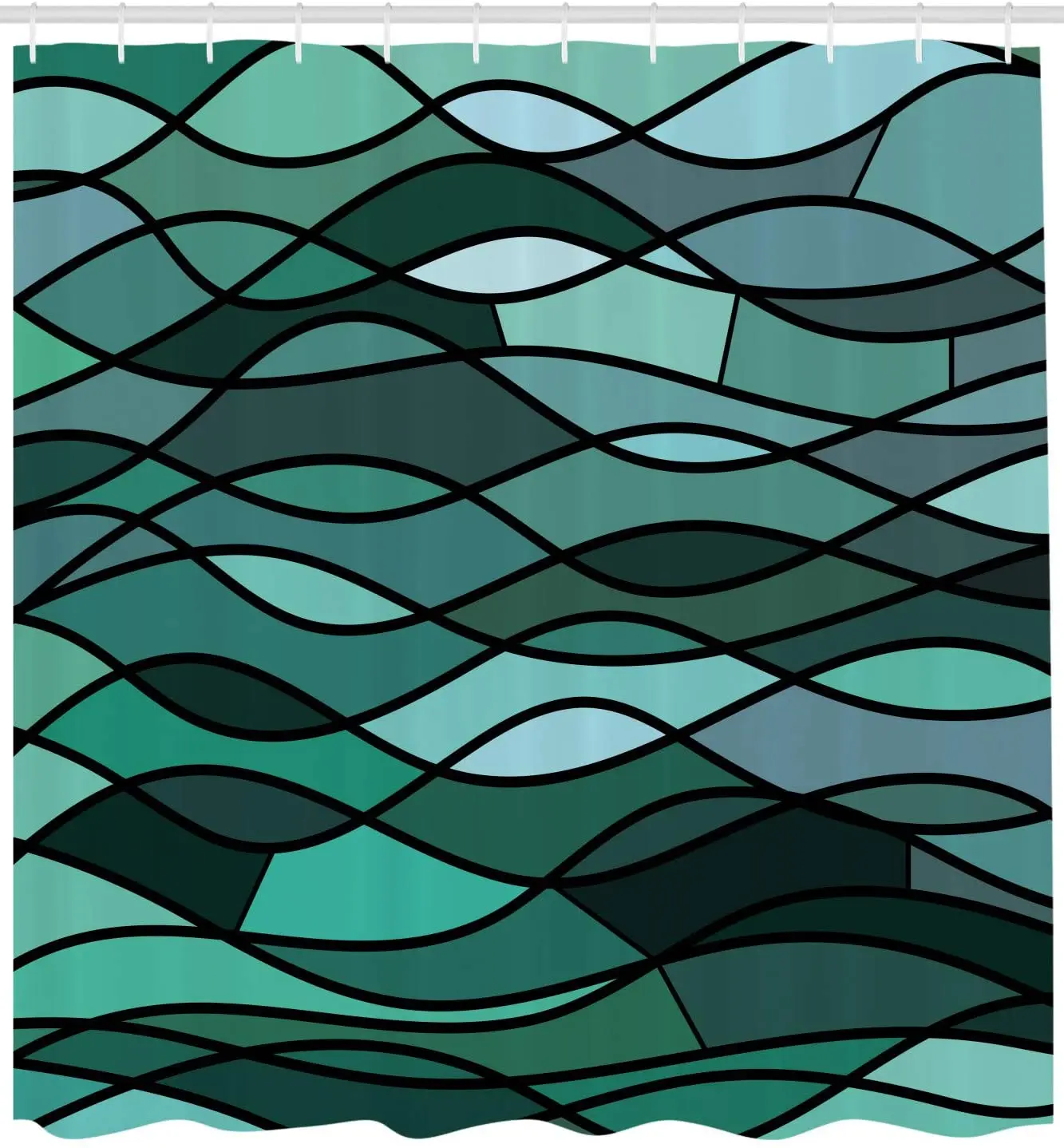 Цвета морской волны для душа Шторы абстрактный мозаика океана вдохновил Expressionist