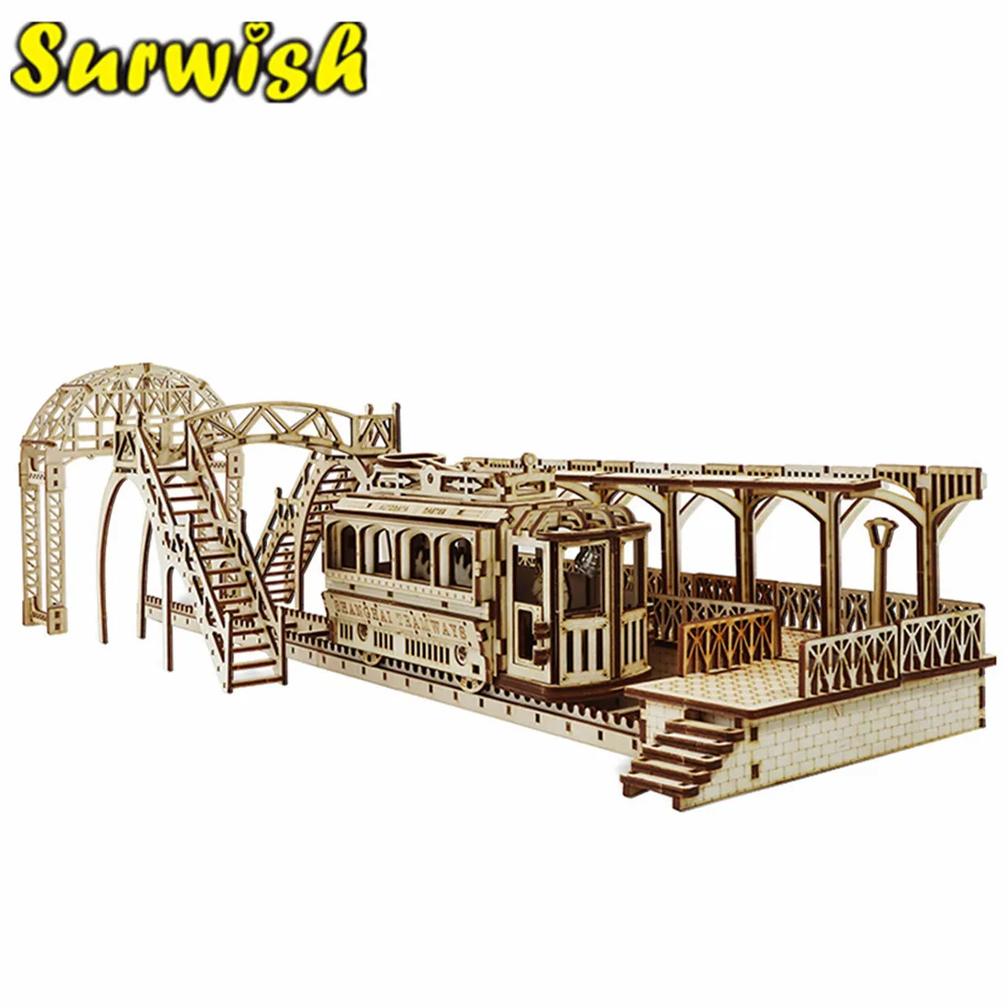 Деревянный 3D-Пазл сделай сам Наборы для творчества с электроприводом обучающая