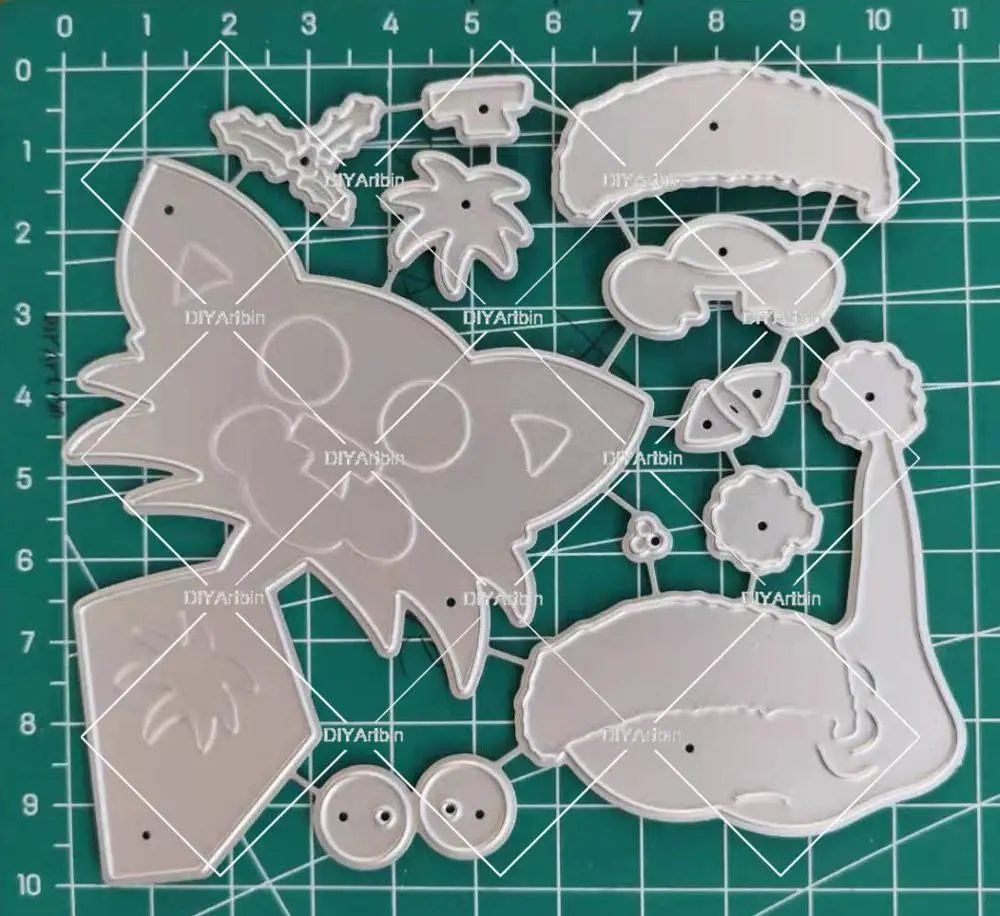 Christmas Cat metal cutting Dies scrapbooking new arrival 2020 Children Birthday Wishes Card Layering Die Making | Дом и сад
