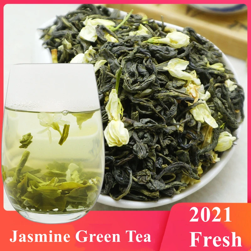 

Китайский зеленый Жасмин 2021, настоящий органический Новый жасминовый чай ранней весны для потери веса, здравоохранение, домашняя посуда