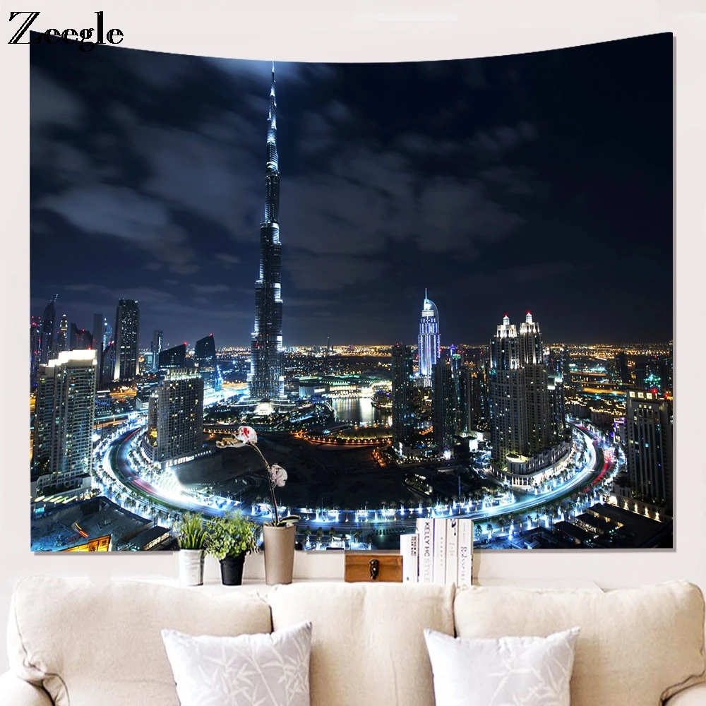 

Zeegle гобелен домашний художественный Декор гобелен полотенце пляжное Пикник одеяло кухонные скатерти строительный узор настенный